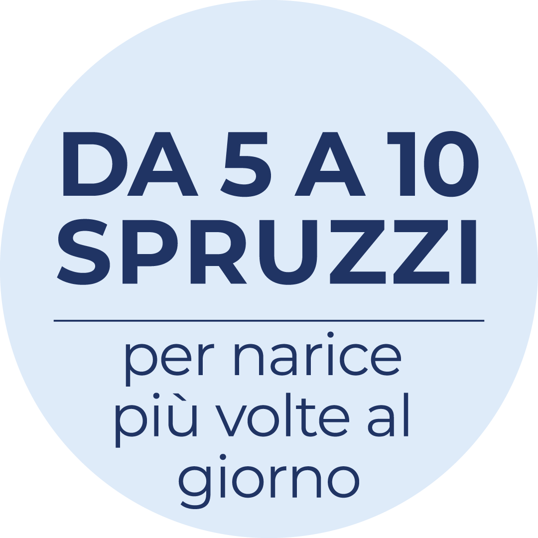 3. Per un maggior beneficio effettuare da 5 a 10 spruzzi più volte al giorno.